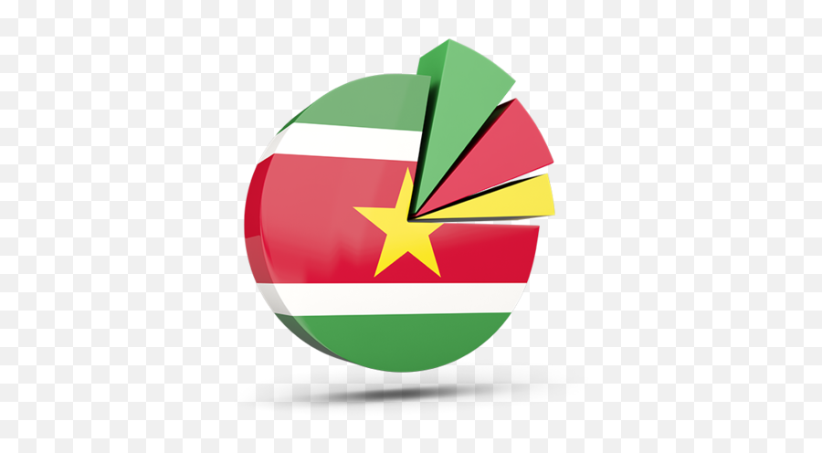 Pie Chart With Slices Illustration Of Flag Suriname - Vertical Png,Pie Chart Icon Png