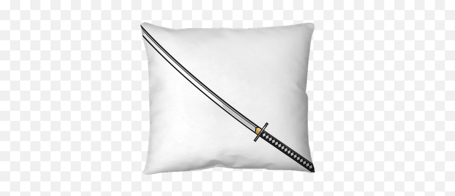 Pillow Cover Katana - Japanese Sword Samurai Sword Pixersus Samurai Sword Silhouette Png,Samurai Sword Icon