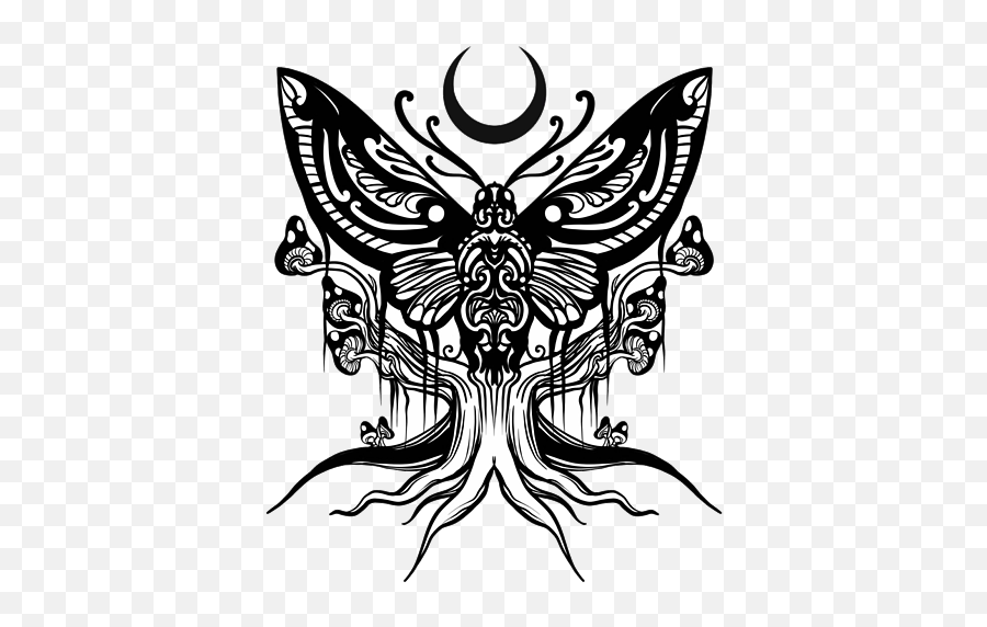 Wicca Symbol Black Moon With Insect And Tree Puzzle Png Icon Amazon