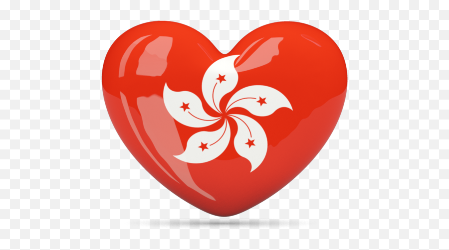 Heart Icon Illustration Of Flag Hong Kong - Hong Kong Flag Jpg Png,Heart Icon Transparent