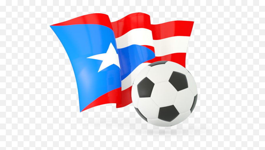 Puerto Rico Clipart Football - Football With Waving Flag Puerto Rico Png,Puerto Rico Flag Png