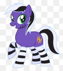Lightning Stripe Black And White Mane - Cartoon png