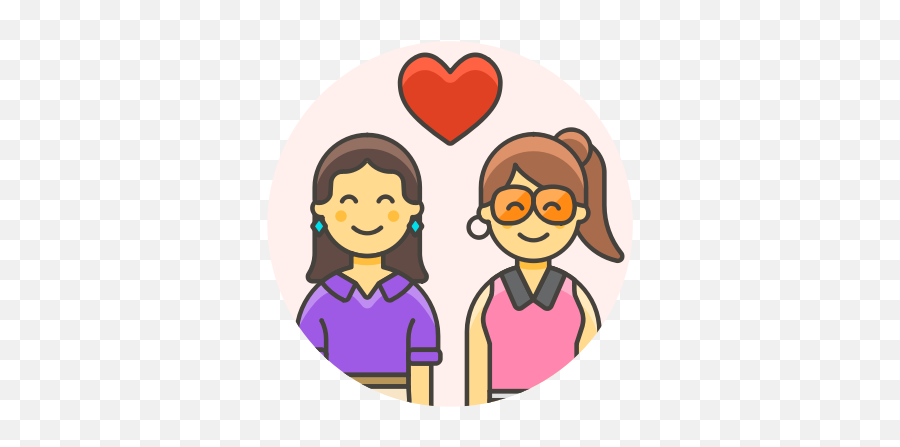 Couple Lesbian Love Icon - Lesbian Couple Icon Png,Couple Png