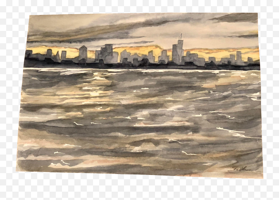 Original Watercolor Painting - Painting Png,Chicago Skyline Png