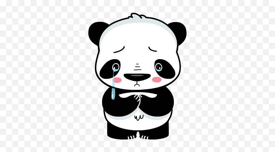 Download Crying Panda Emoji - Crying Panda Png,Panda Emoji Png