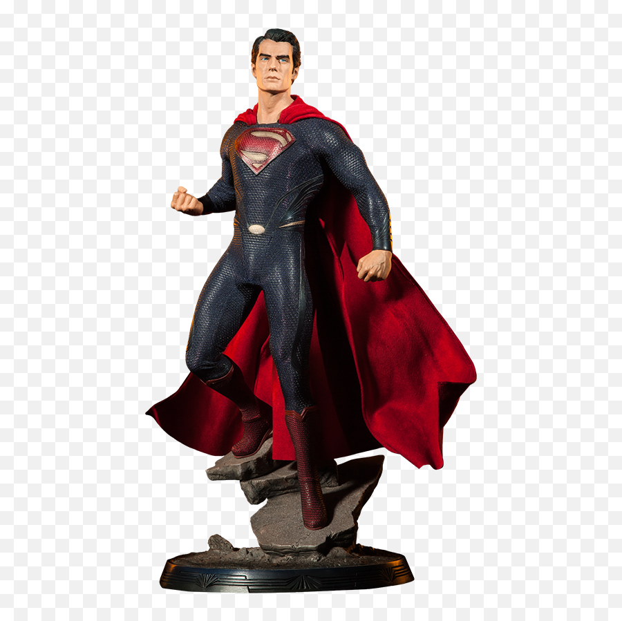Superman Premium Format - Dc Man Of Steel Premium Format Superman Statue Png,Man Of Steel Logo Png