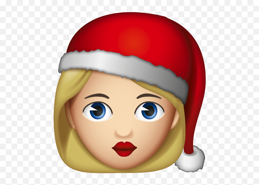 Emoji U2013 The Official Brand Woman With Santa Hat Fitz 1 - 2 Mrs Santa Claus Emoji Png,Cartoon Santa Hat Png