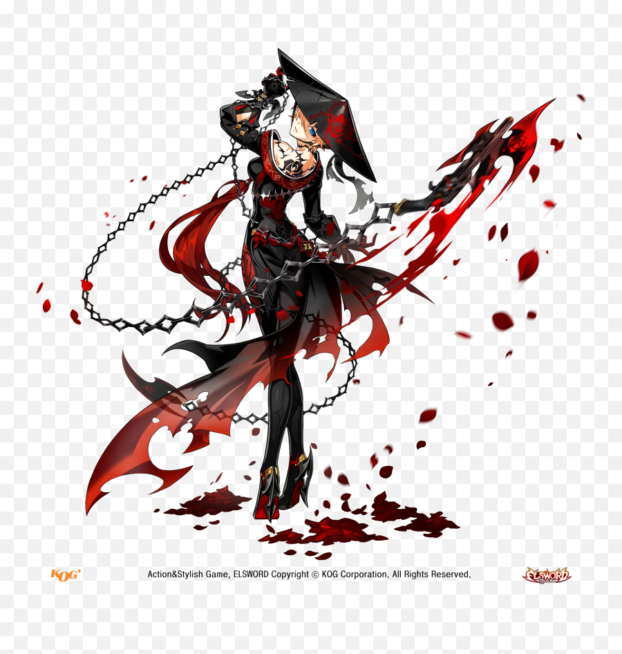 Elsword Rose Blood Dress Heels Pantyhose Tagme - Elsword Rose Black Massacre Png,Rose Tattoo Transparent