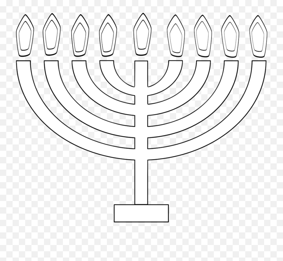 Menorah Candle Holder Hanukkah Png - Hanukkah Menorah Outline With 9,Hanukkah Png