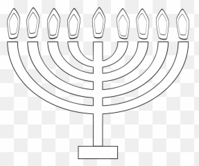 Menorah Candle Holder Hanukkah Png - Hanukkah Menorah Outline With 9,Hanukkah Png