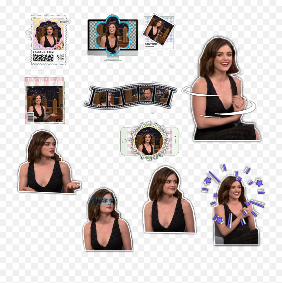 Lucyhale Sticker By Read First Post 4 Co - Owning Collage Png,Lucy Hale Png