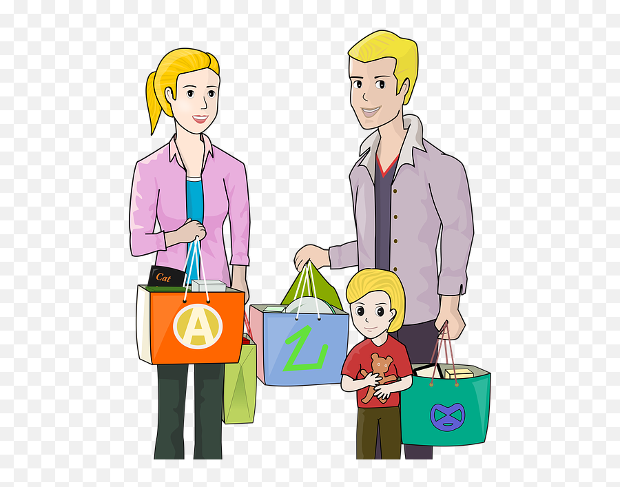 Family Shopping Happy - Free Image On Pixabay Familie På Shopping Png,People Shopping Png