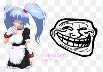 Troll Face - Mmd Troll Face Dl Transparent Png Original Funny Laughing Face Cartoon,Troll Face Transparent