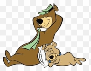 Yogi Bear And Boo Sleeping - Yogi Bear And Boo Boo Png,Yogi Bear Png