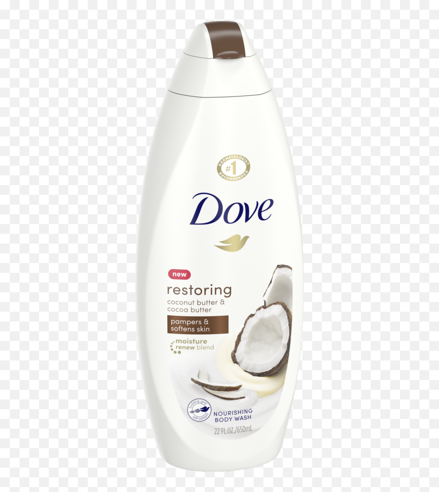 Dove Restoring Body Wash With Coconut Butter U0026 Cocoa - Dove Coconut Body Wash Png,Dove Chocolate Logo