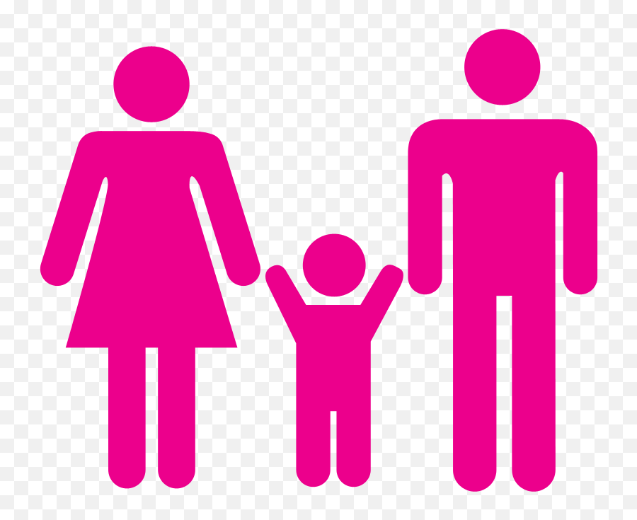 Family Icon Png Pink Transparent - Transparent Background Stick Figure Family,Family Icon Png