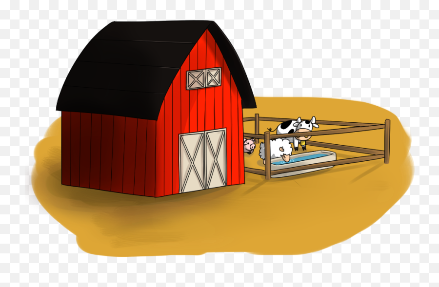 Farm House Clipart 14 - Cow In A Barn Clipart Png,House Clipart Transparent