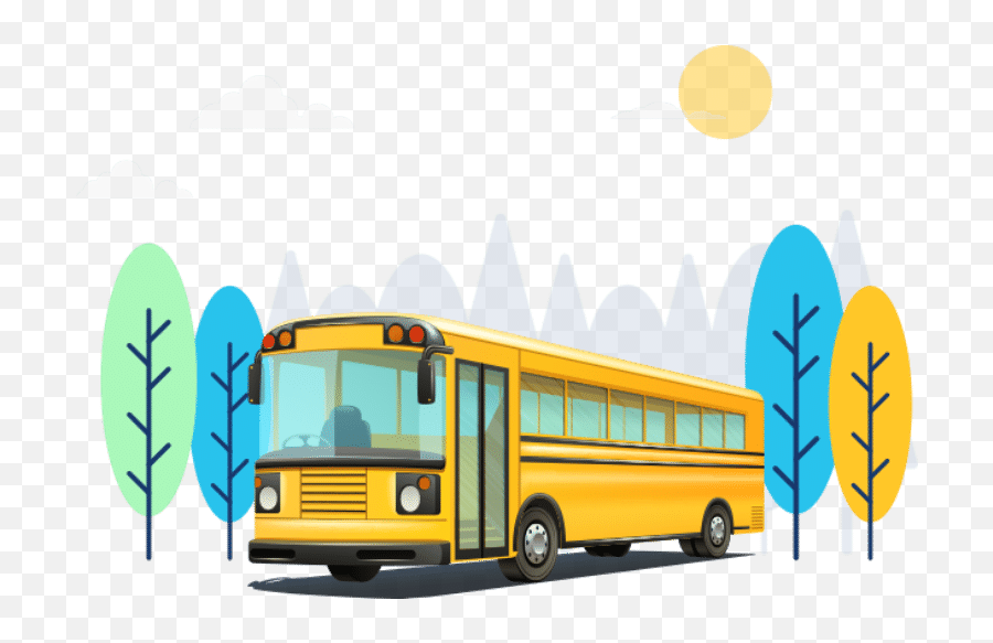 School Bus Gps Tracker Live Tracking System Loconav - School Bus Png,Bus Transparent