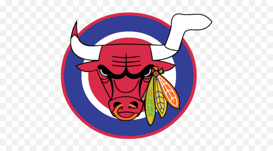 Combination Of Bulls Blackhawks Sox - Transparent Chicago Bulls Logo Png,Cubs Logo Png