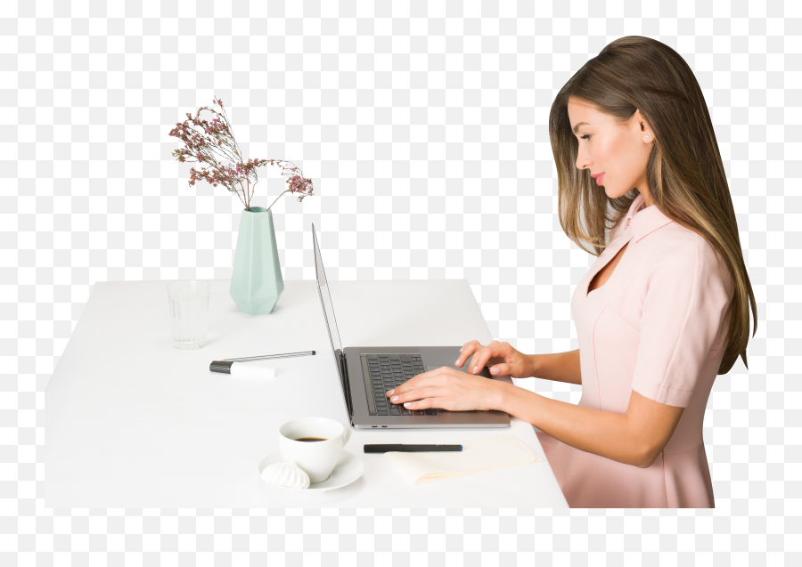 Laptop Transparent Background Png - Pros And Cons Of Online Chat Room,Woman Transparent