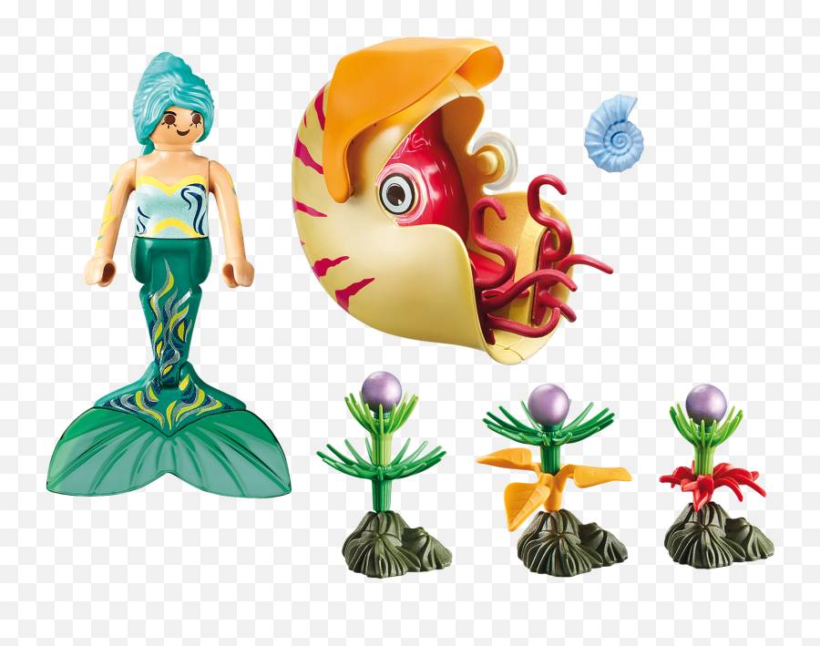 Mermaid With Sea Snail Gondola - Playmobil Mermaid Png,Gondola Icon