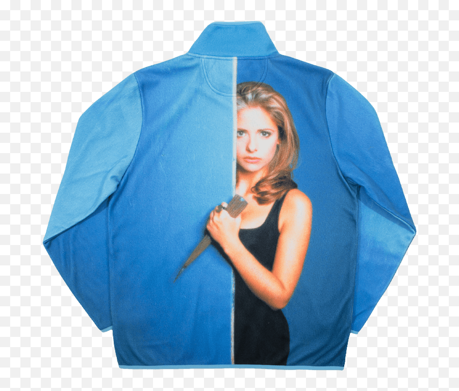 Dumbgood Buffy Gets Stabby Polar Fleece Pullover Review - For Women Png,Buffy Aim Icon