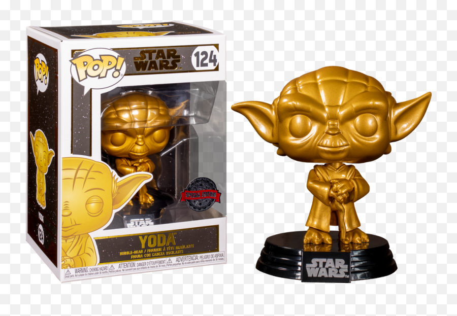 Funko Pop Star Wars - Yoda Metallic Gold 124 The Amazing Yoda Funko Pop Special Edition Png,Yoda Icon