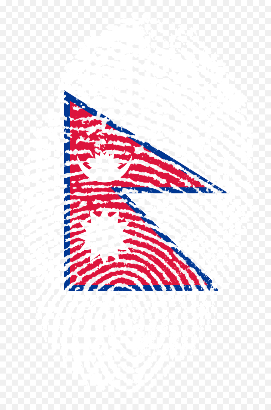 Travel Nepal Flag Fingerprint - Nepal Flag Icon Png,Nepal Flag Png