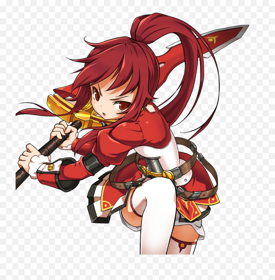 1girl Absurdres Belt Buckle Cowboy Shot Elesis Elsword - Red Elsword Elesis Png,Red Knight Png