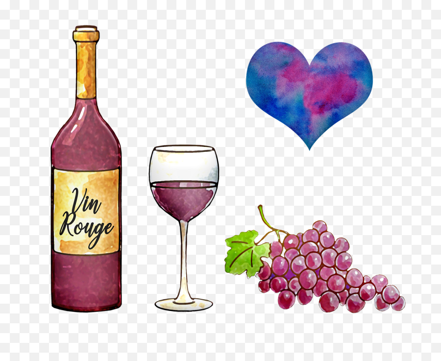 Wine Watercolor Red - Wine Png,Glass Of Wine Png