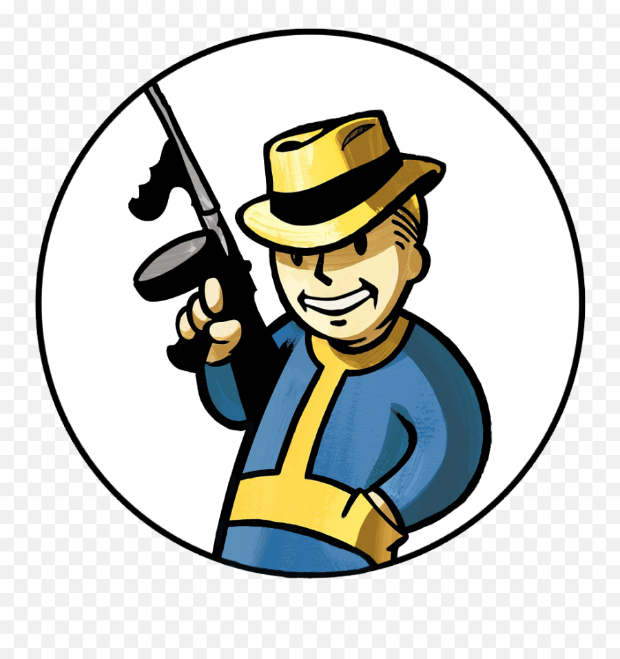 Atomic Boy Bboy Thompson Gun Tommy - Fallout New Vegas Vault Boy Png,Tommy Gun Png