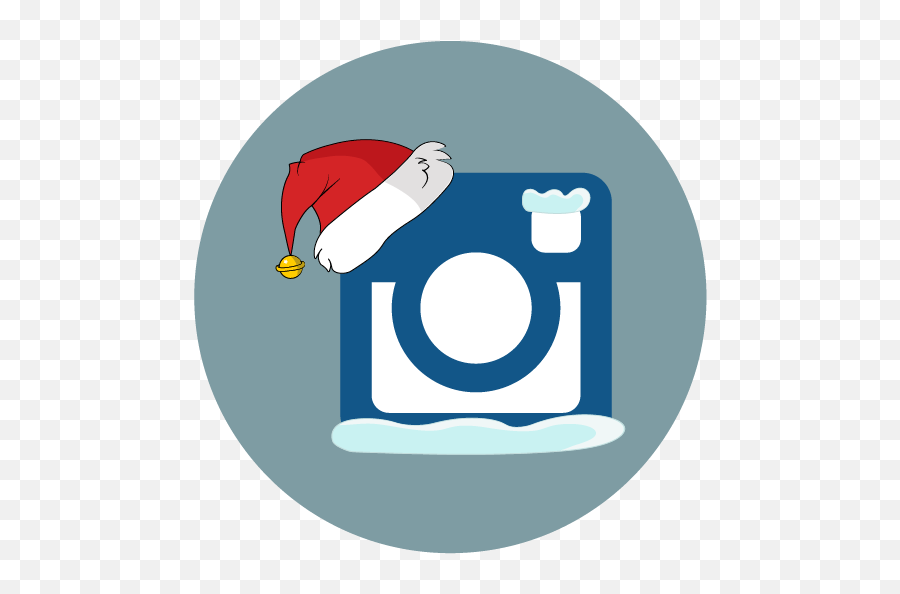 Instagram Santa Hat Snow Icon - Christmas Social Media Buttons Png,Christmas Logo Png