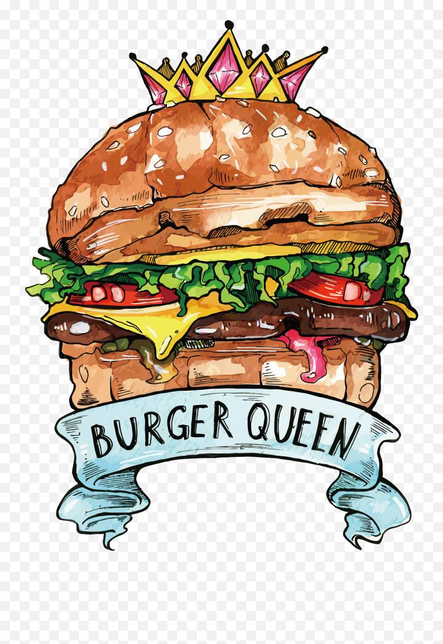 Download King Hamburger Food Cheeseburger Fast Burger Vector - Burger Vector Png,Fast Food Png
