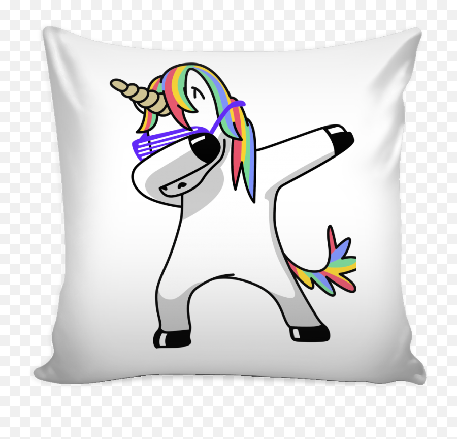 Download Hd Dabbing Unicorn Pillow Case - Unicorn Dabbing Png,Dabbing Unicorn Png