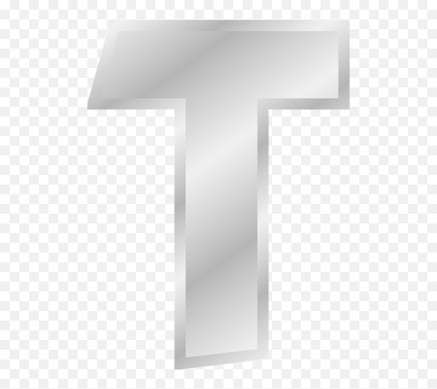 Letter T - Silver Letter T Png,T Png