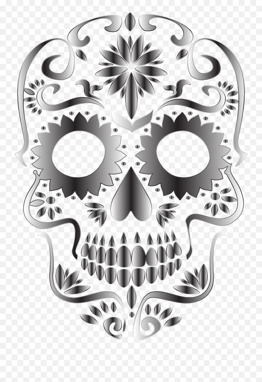 Calavera Skull Day Of The Dead Clip Art - Transparent Background Skull Png,Calavera Png