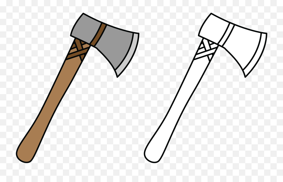 Coloring Axe For Kids - Other Small Weapons Png,Axe Transparent Background