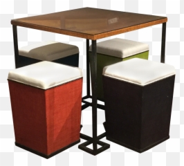 Purveyor Raffia Bar Table And Stools - Solid Png,Bar Table Png