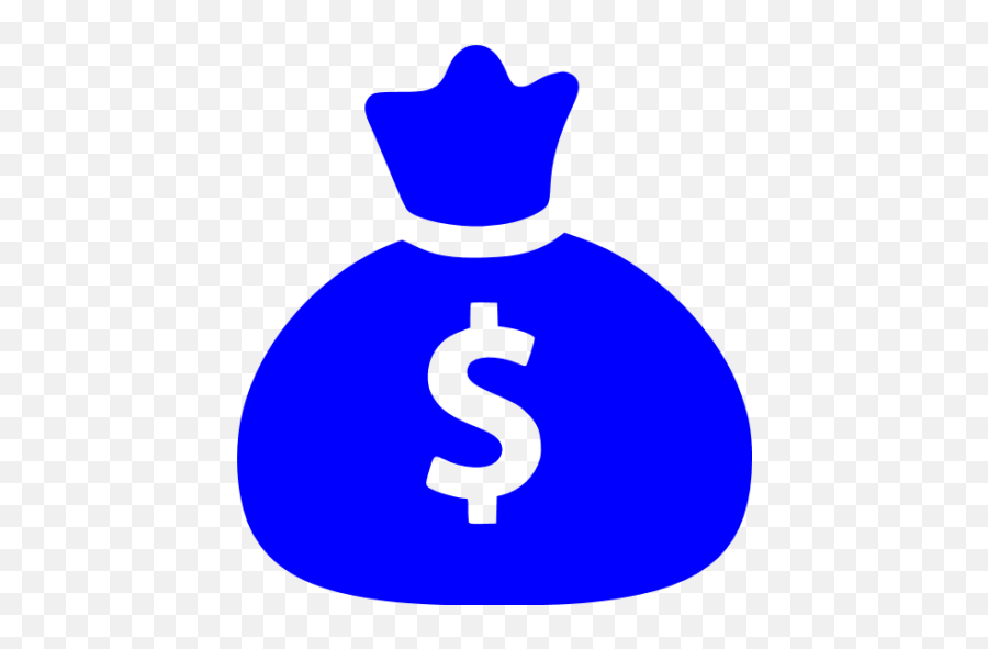 Blue Money Bag Icon - Free Blue Money Bag Icons Blue Money Bag Icon Png,Money Bag Png
