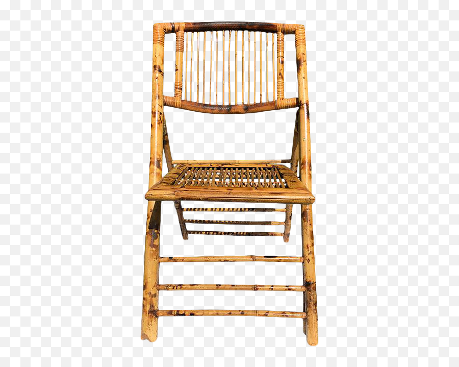 Late 20th Century Folding Bamboo Tiger Wood Zebra Patio Or Lawn Chair - Lawn Chair Transparent Png,Lawn Chair Png