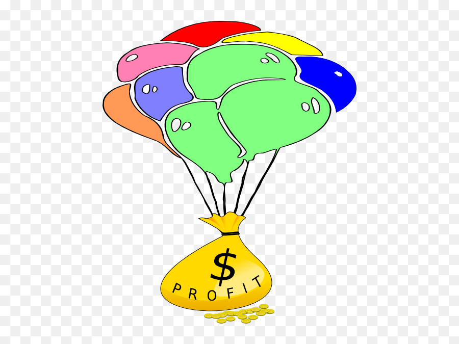 Money Bag Floating Away Clip Art - Vector Clip Profit Clip Art Png,Flying Money Png