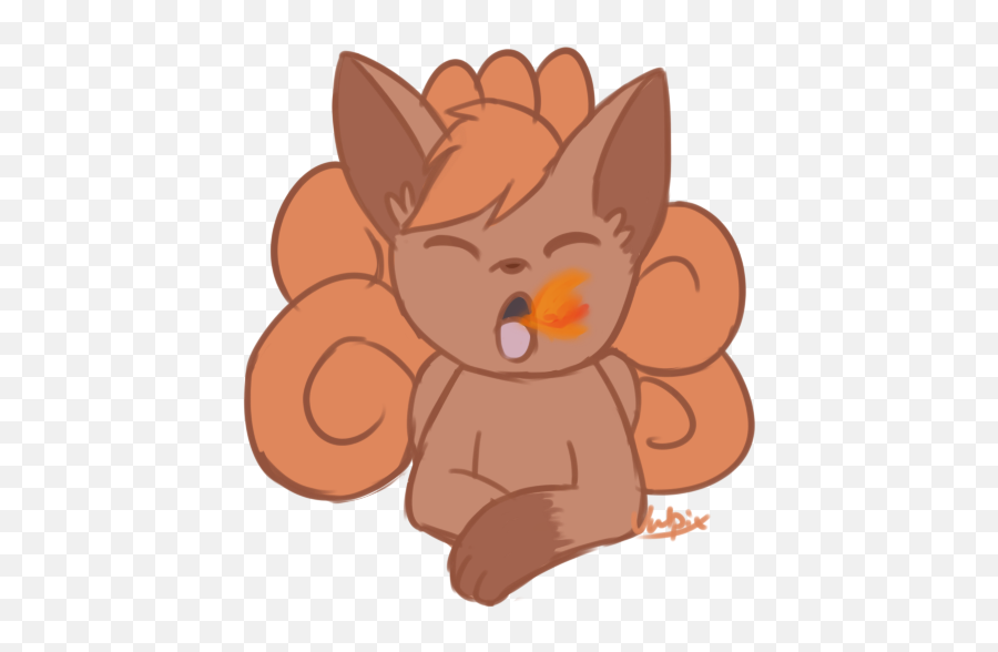 Download Hd Sketchy Style Vulpix Pokemon Art Dailydrawing - Fictional Character Png,Vulpix Transparent