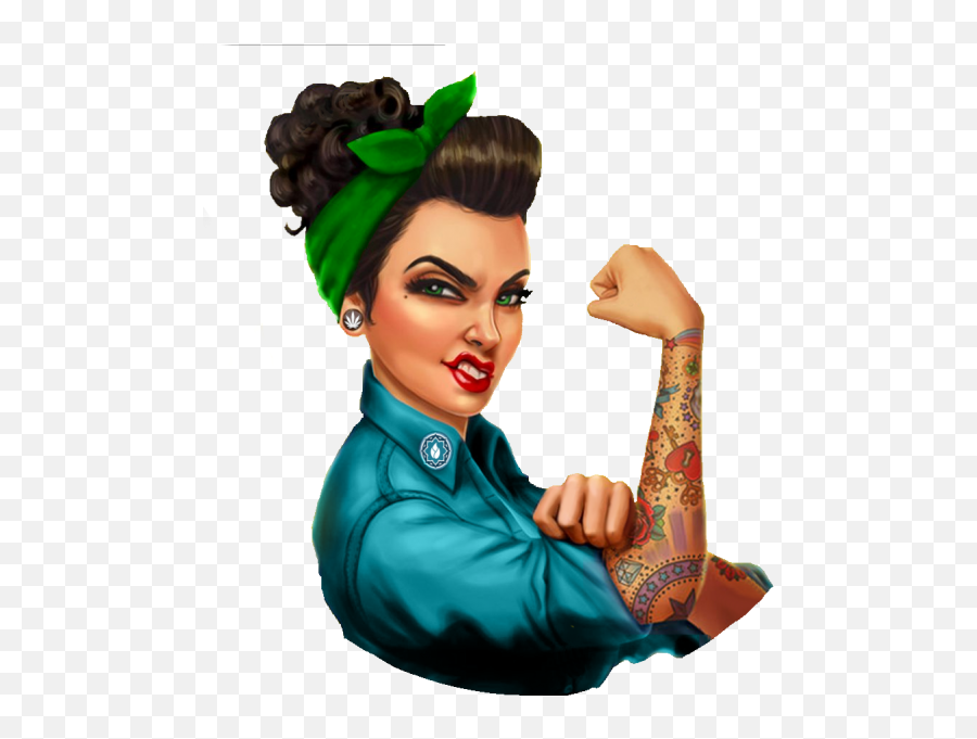 We Can Do It Girl Tattoo Clipart - Transparent Rosie The Riveter Png,Rosie The Riveter Png
