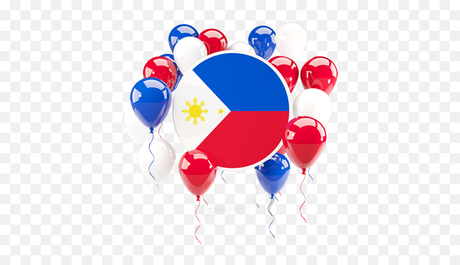 Round Flag With Balloons Illustration Of Philippines - Philippines Flag Balloon Png,Philippines Flag Png