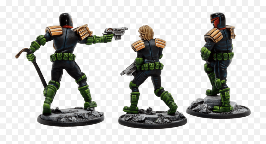 Wargames Illustrated Sneek Peek Judge Dredd Miniatures - Fictional Character Png,Judge Dredd Logo