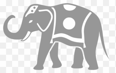 African Elephant Silhouette Clip Art - Happy Birthday Delta Sigma Theta Png,Circus Elephant Png
