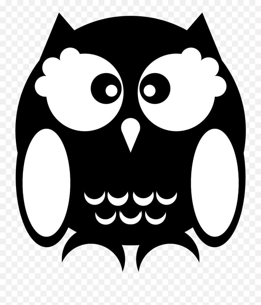 Owl Cute Silhouette - Silhouette Owl Clipart Black And White Png,Owl Silhouette Png