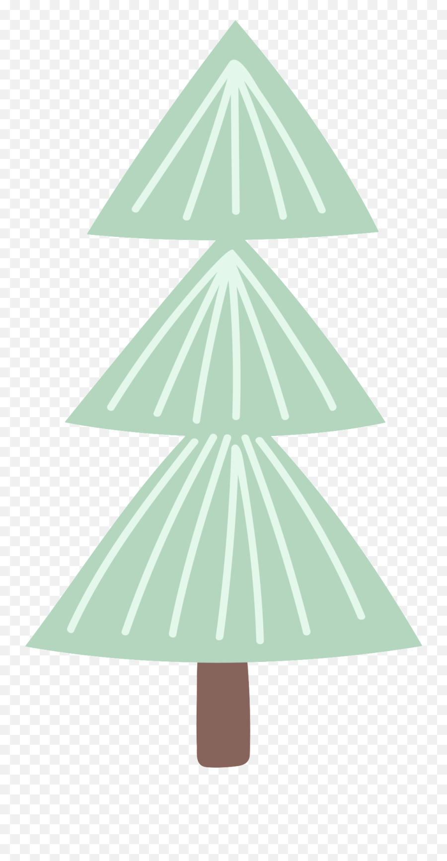 Triangle Branch Christmas Cartoon Transparent - Christmas Png,Christmas Tree Branch Png