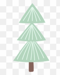 Triangle Branch Christmas Cartoon Transparent - png