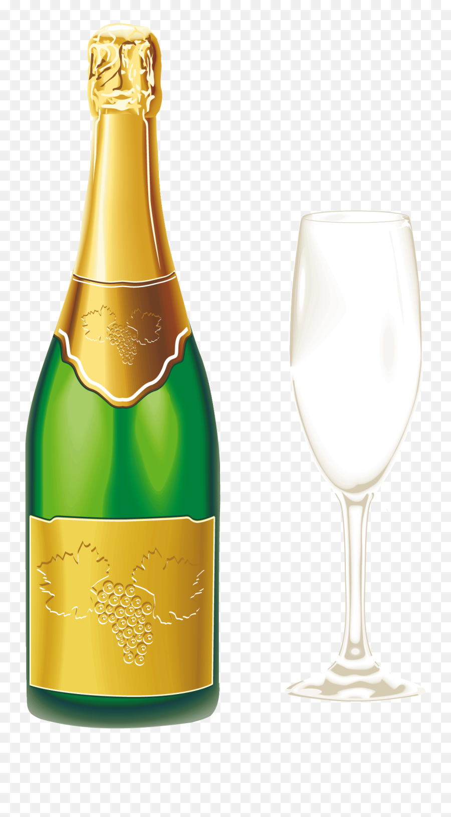 Champagne With Glass Clipart Gallery Yopriceville High Png - Champagne Bottle Clipart,Glasses Clipart Png